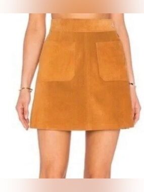 FRAME “Le-High” tan suede mini skirt, women’s size 26